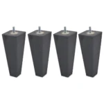 JEU DE 4 PIEDS PYRAMIDAUX H17 S5.8 - ANTHRACITE