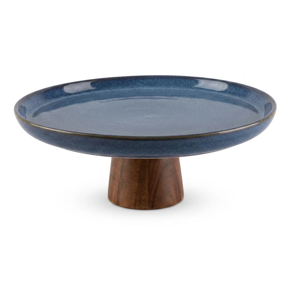 AI Generated Product Image PLATEAU SUR PIED 30 CM - CÉRAMIQUE – Image 1