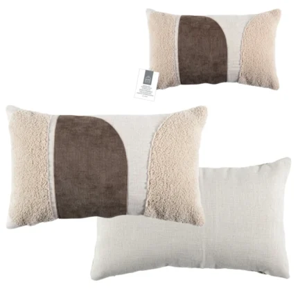 COUSSIN 30 X 50 CM - BEIGE ET CRÈME