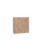 COMMODE 3 PORTES + 2 TIROIRS - CHÊNE  VIEILLI – Image 2