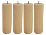 JEU DE 4 PIEDS CYLINDRIQUES H25 D8 - CHÊNE MAT – Image 2