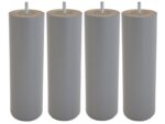 JEU DE 4 PIEDS CYLINDRIQUES H25 D8 - CHÊNE MAT – Image 2