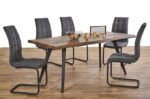 TABLE À MANGER  + 6 CHAISES - GRIS ET BOIS – Image 2
