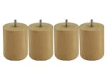 JEU DE 4 PIEDS CYLINDRIQUES H10 D8 - CHÊNE – Image 2
