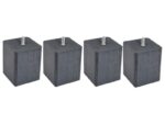 JEU DE 4 PIEDS CARRÉS H10 S8 - ANTHRACITE – Image 2