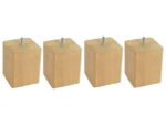 JEU DE 4 PIEDS CARRÉS H10 S8 - CHÊNE MAT – Image 2