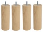 JEU DE 4 PIEDS CYLINDRIQUES H17 D5.8 - NATUREL – Image 2