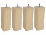 JEU DE 4 PIEDS CARRÉS H17 S5.8 - NATUREL – Image 2