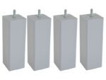 JEU DE 4 PIEDS CARRÉS H17 S5.8 - GRIS – Image 2