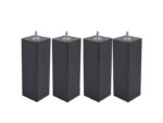 JEU DE 4 PIEDS CARRÉS H25 S8 - ANTHRACITE – Image 2