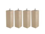 JEU DE 4 PIEDS CARRÉS H25 S8 - CHÊNE – Image 2