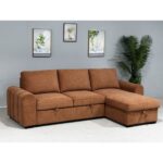 CANAPÉ D'ANGLE RÉVERSIBLE AVEC COFFRE DE RANGEMENT - TERRACOTTA – Image 2