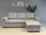 CANAPE D'ANGLE REVERSIBLE AVEC USB - GRIS CLAIR – Image 3