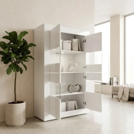VITRINE 4 PORTES - BLANC