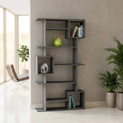 BIBLIOTHEQUE 9 CASES -  ANTRHACITE