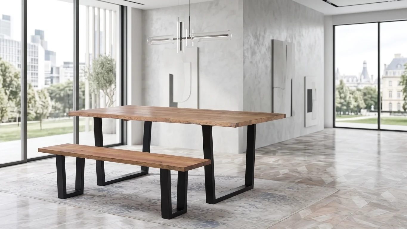 AI Generated Product Image TABLE SEJOUR 200 CM - BOIS DE CHÊNE – Image 1