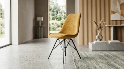 CHAISE TISSU BECKY - JAUNE