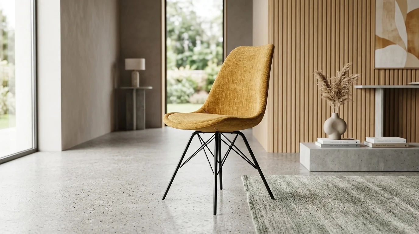 AI Generated Product Image CHAISE TISSU BECKY - JAUNE – Image 1
