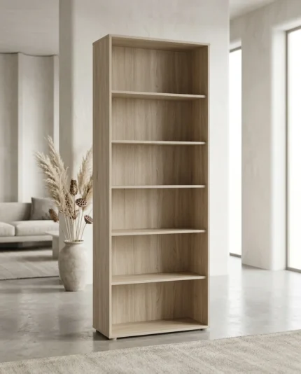 BIBLIOTHEQUE 5 ETAGERES - CHENE