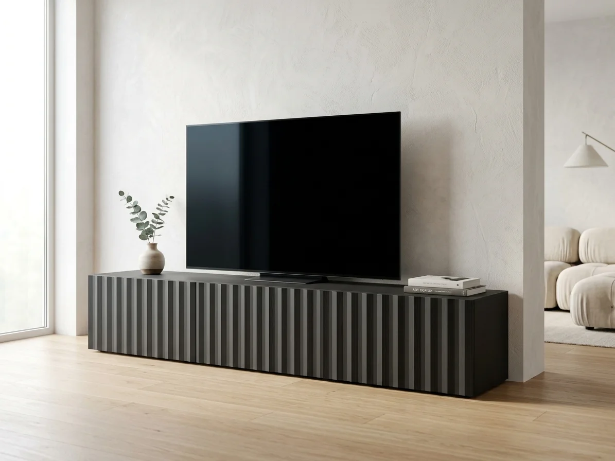 AI Generated Product Image MEUBLE TV 3 PORTES SUSPENDU - NOIR – Image 1