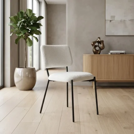 CHAISE TISSU - BLANC