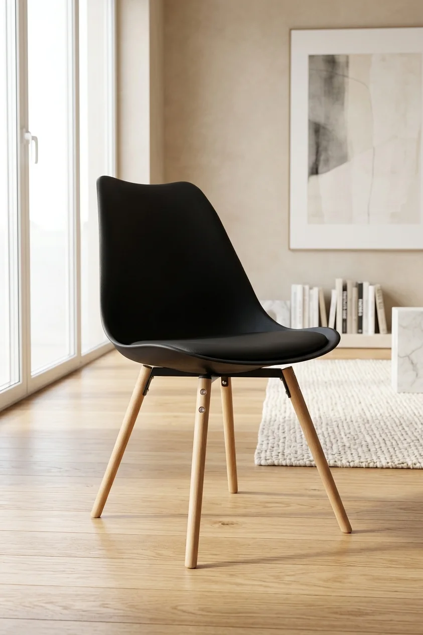 AI Generated Product Image CHAISE EN POLYPROPYLÈNE - NOIR – Image 1