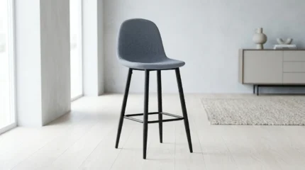 TABOURET DE BAR - GRIS FONCÉ