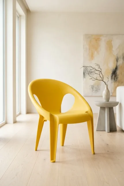 CHAISE EN POLYPROPYLÈNE - JAUNE