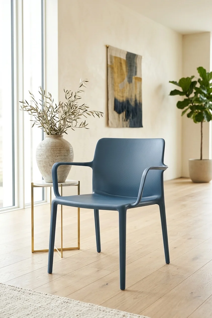 AI Generated Product Image CHAISE EN POLYPROPYLÈNE - BLEU – Image 1