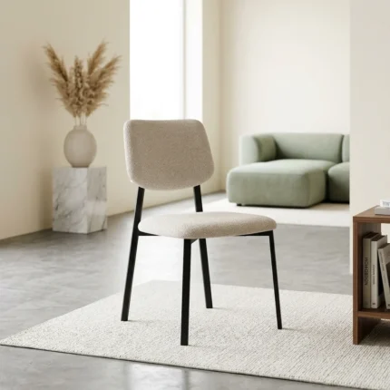 CHAISE EN TISSU - BEIGE