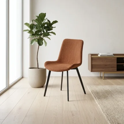 CHAISE EN TISSU - ORANGE
