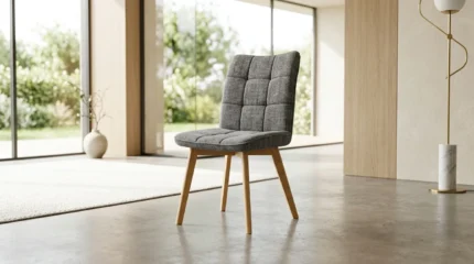 CHAISE EN TISSU - ANTHRACITE