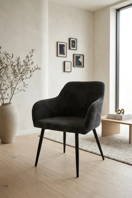 CHAISE EN TISSU - ANTHRACITE