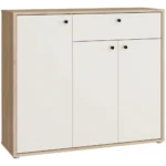 COMMODE 3 PORTES & 1 TIROIR - CHENE MAUVELLA & SABLE KENDRAY