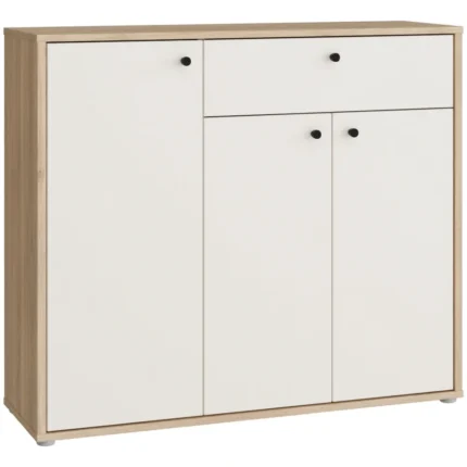 COMMODE 3 PORTES & 1 TIROIR - CHENE MAUVELLA & SABLE KENDRAY
