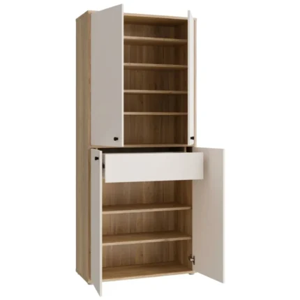 MEUBLE A CHAUSSURE 4 PORTES + 1 TIROIR - CHENE MAUVELLA & SABLE