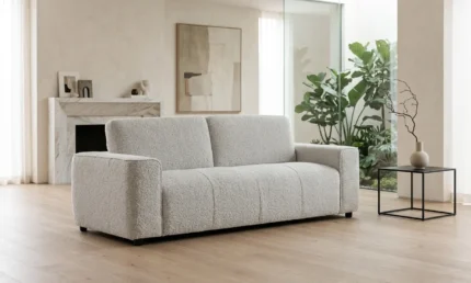 CANAPÉ 3 PLACES EN TISSU - BEIGE