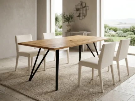 TABLE RECTANGULAIRE NATURE - INDUSTRIEL