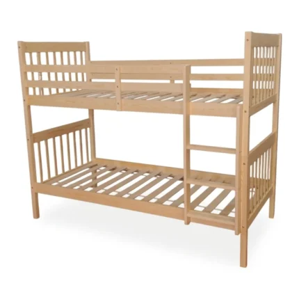 LIT SUPERPOSÉ 90X190 - BOIS NATUREL ( AVEC SOMMIER )