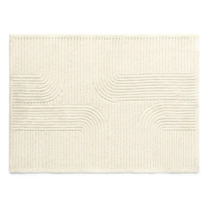 TAPIS 160X230 CM EN POLYESTER - BEIGE