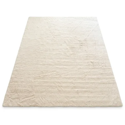 TAPIS 160X230 CM EN POLYESTER - CRÈME