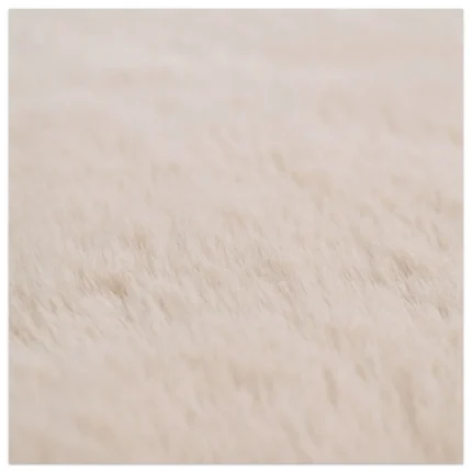 TAPIS 160X160 CM EN POLYESTER - BEIGE