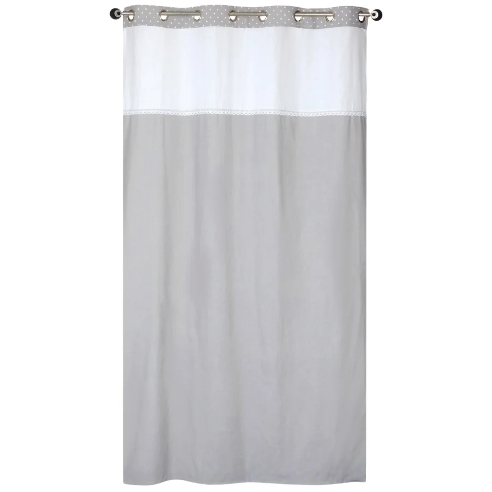 AI Generated Product Image RIDEAU 140 X 240 CM EN 65% POLYESTER - 35% COTON - GRIS – Image 1