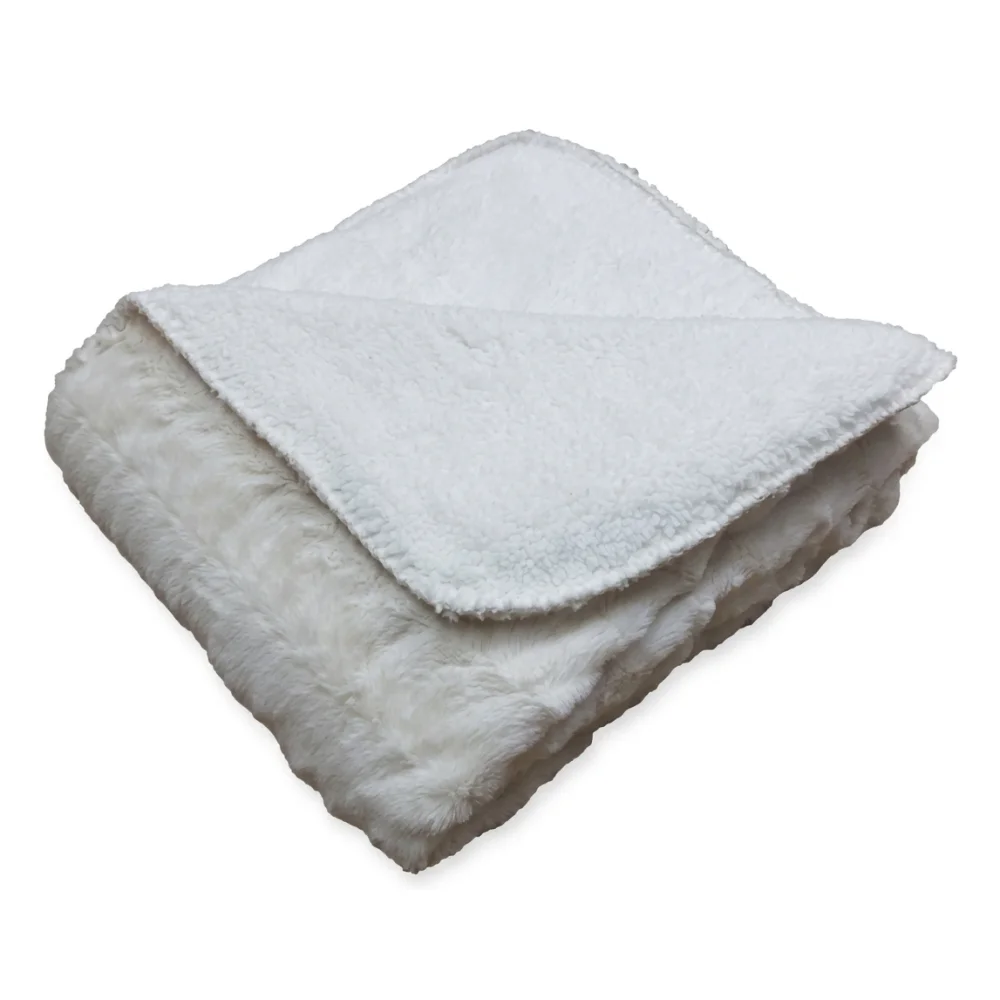 AI Generated Product Image PLAID 180 X 230 CM - BLANC – Image 1