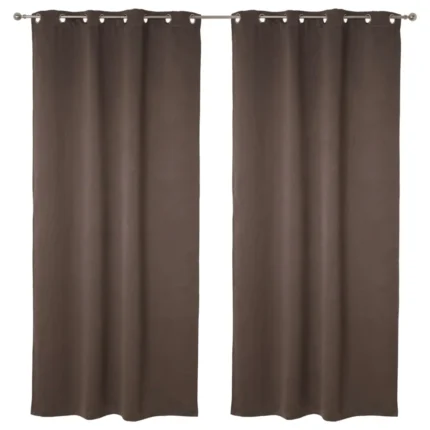 LOT DE 2 RIDEAU 135 X 240 CM - TAUPE
