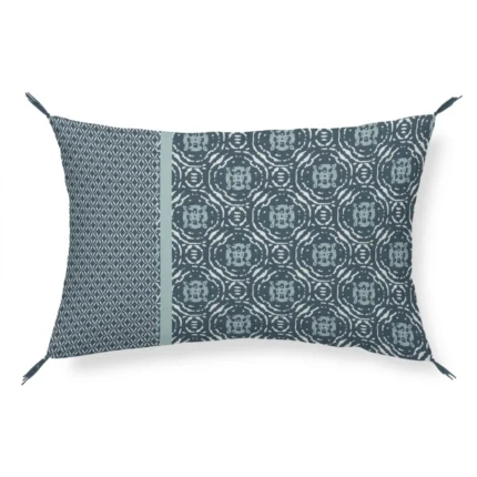 COUSSIN 30 X 50 CM EN COTON - BLEU