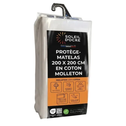 PROTÈGE-MATELAS 200 X 200 CM EN COTON MOLLETON