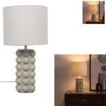 LAMPE DE TABLE EN CÉRAMIQUE - TAUPE