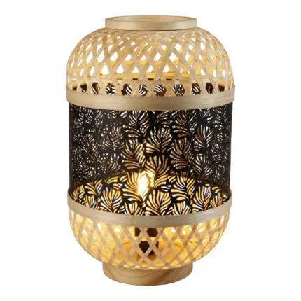 LAMPE DE TABLE EN BAMBOU - NOIR