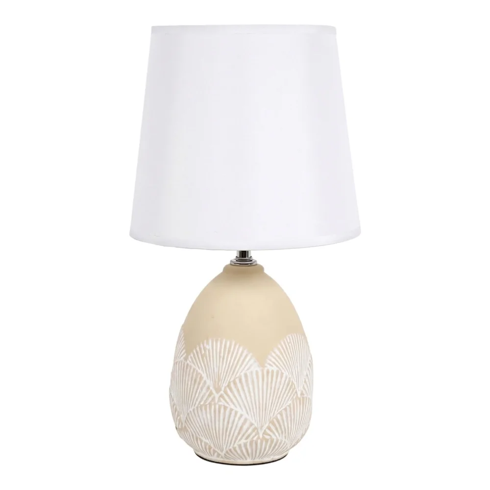 AI Generated Product Image LAMPE DE TABLE EN CÉRAMIQUE - NUDE ET BLANC – Image 1
